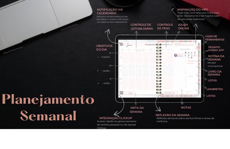 Domine sua Semana: Organize com Inteligência Usando um Planner Digital